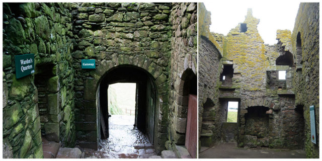 Inside the palace of Dunnottar castle. Source1 Source 2