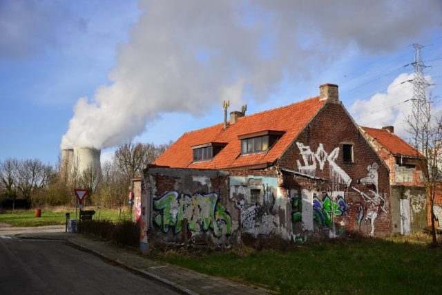 It is located less than 30km from Antwerp, in a surreal landscape an area with a nuclear power station. Source