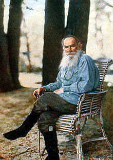 “Lev Tolstoy in Yasnaya Polyana”, 1908, the first color photo portrait in Russia
