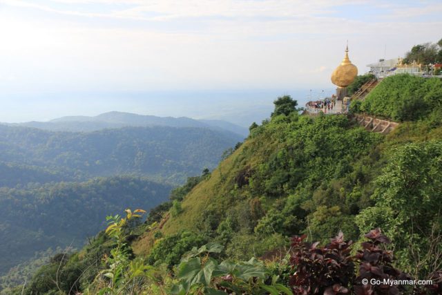 Male Buddhists are allowed to paste gold leaf onto the rock, as a sign of devotion. Go-Myanmar.Own Work, CC BY-SA 3.0