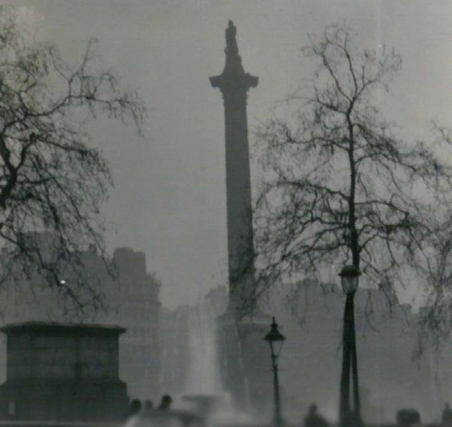 Nelson's Column during the Great Smog of 1952