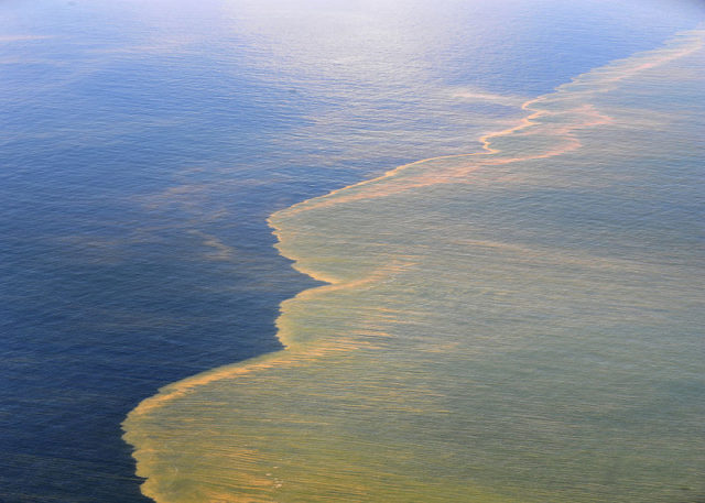 Oil from the Deepwater Horizon oil spill approaches the coast of Mobile, Ala., May 6, 2010