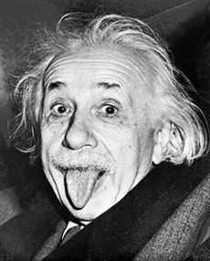 The famous image of Einstein