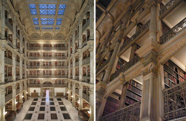 The library was designed by Baltimore architect Edmund George Lind and opened in 1878. Source