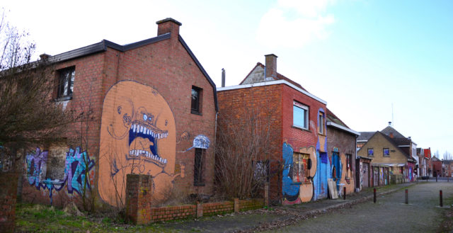 The village attracted street artists from across Belgium. Source