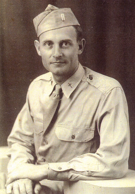 Then 2nd Lt. Emil Kapaun, U.S. Army chaplain, circa 1943. (U.S. Army photo) Source Wikipedia Public Domain