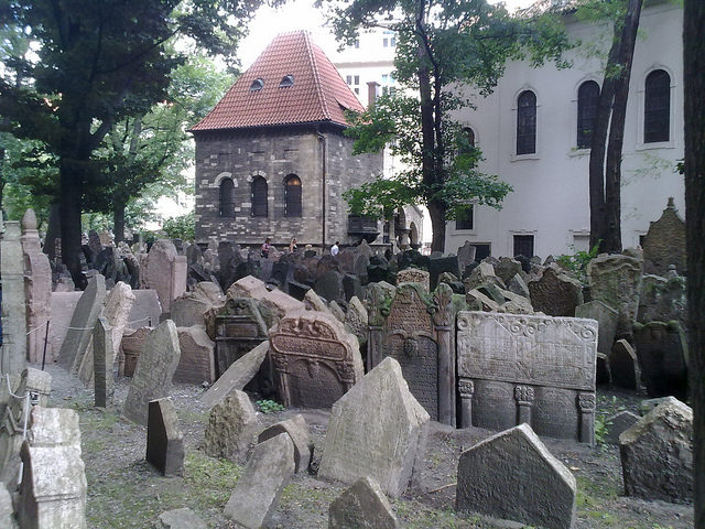 Thousands of gravestones are crammed into the Old Jewish Cemetery in Prague. Source