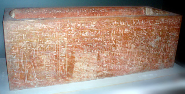 ne of the two sarcophagi found in KV20, originally intended for Hatshepsut, but re-inscribed for her father Thutmose I Source