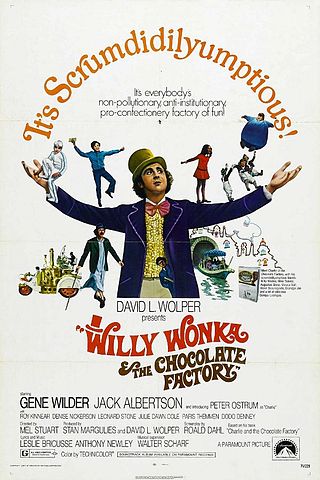 Original theatrical poster for Willy Wonka & the Chocolate Factory. By Source, Fair use, https://en.wikipedia.org/w/index.php?curid=2329553