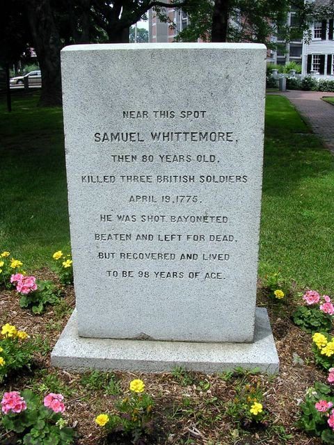 amuel Whittemore Monument located in Arlington, Massachusetts