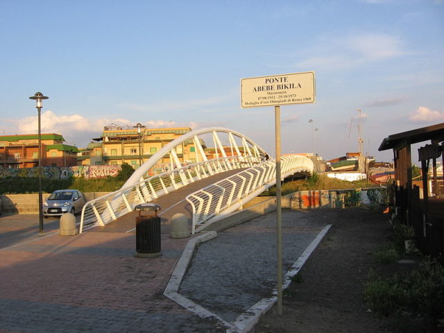 Abebe Bikila Bridge in Ladispoli, Italy. Wikipedia/Public Domain