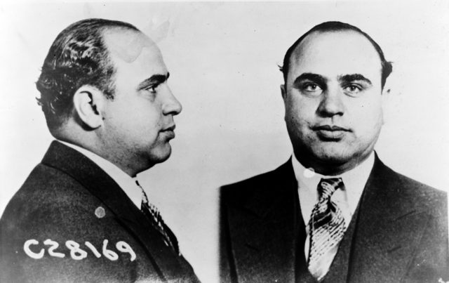 Al Capone, the Prohibition-era leader of organized crime in Chicago. Source: Wikipedia/ Public Domain