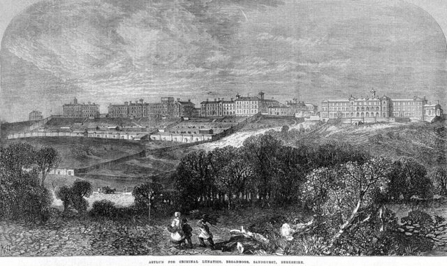Asylum for Criminal Lunatics, Broadmoor, Printed in London News 1867. Wikipedia/ Public Domain