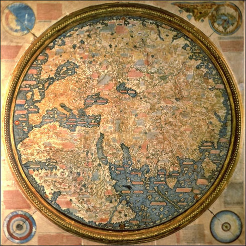 Fra Mauro's world map. Image by- Wikipedia. Public Domain