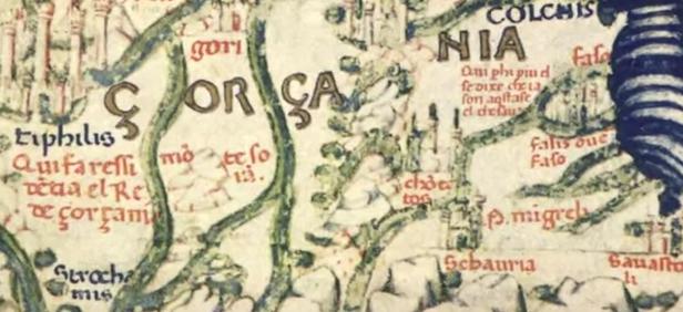 Gorgania-Georgia on Mauro's map. Image by -Wikipedia..Public Domain
