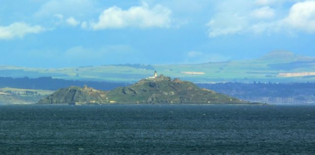 Inchkeith Island as seen from Portobello. 