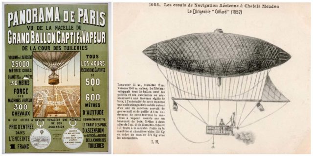 The airship successfully flew on the 24th September 1852. Images by - Robin O'Neill.Flickr. CC BY 2.0, ABACA, CC BY-SA 4.0
