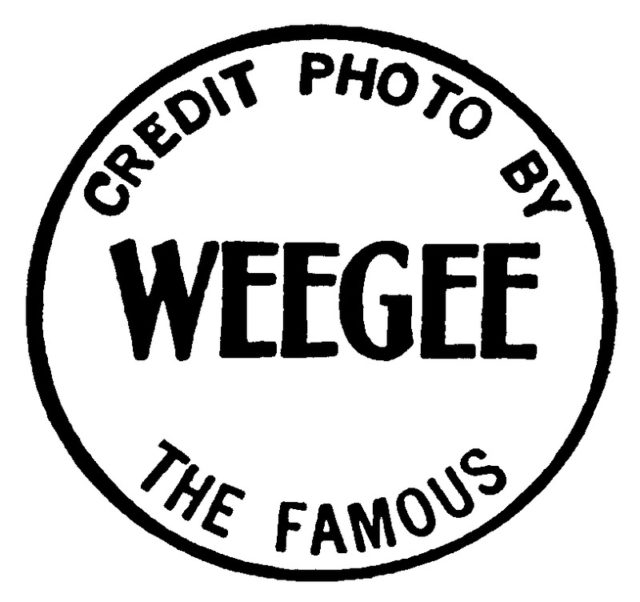 Weegee's rubber stamp for signing his pictures. Wikipedia/Public Domain