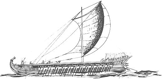 Greek trireme Source:Wikipedia/public domain