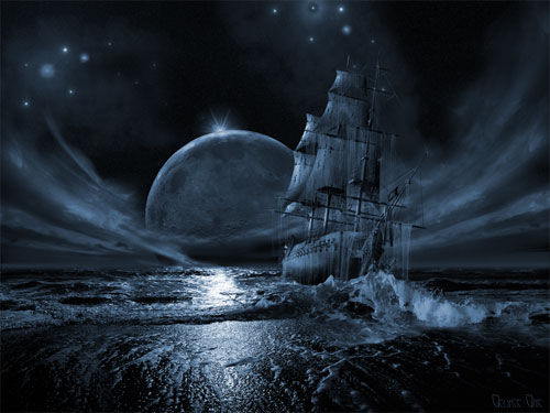  "Rising full moon." From the series "Ghost Ship."
