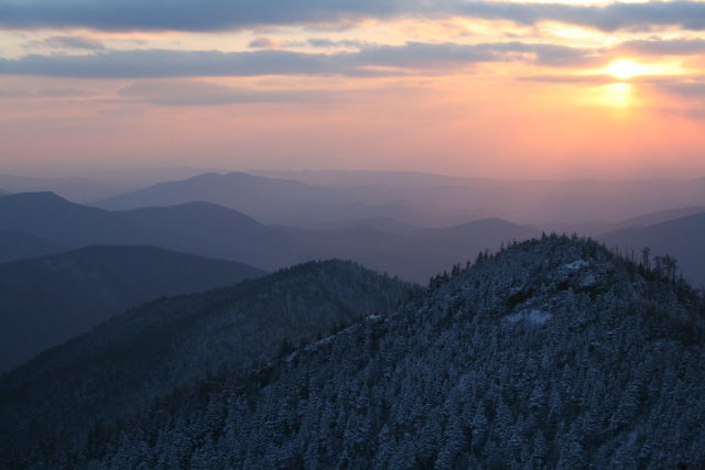 The Smoky Mountains, viewed from atop Mount Le Conte.
