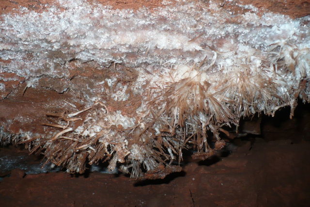 Crystal formation in the caverns. Photo Credit