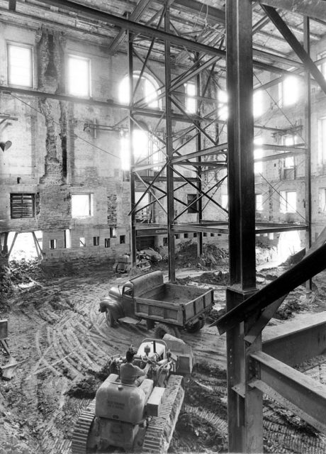 The gutted interior of the White House, May 1950