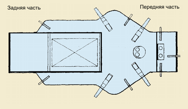 Driving the tank layout "K" (with original figure) 