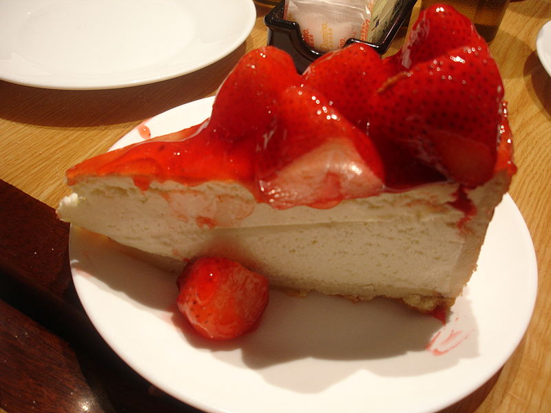 New York-style cheesecake with strawberry. Photo Credit