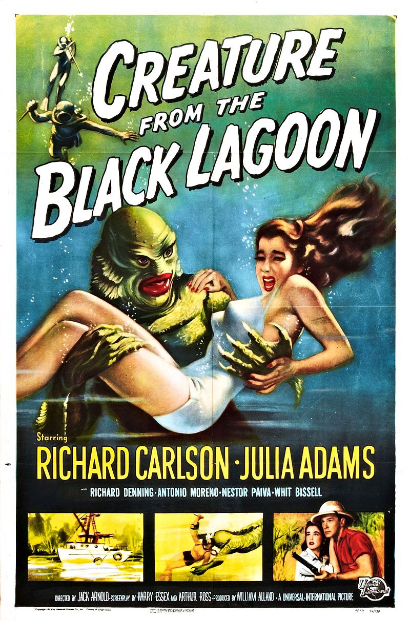 Advertising poster for the film Creature from the Black Lagoon (1954)
