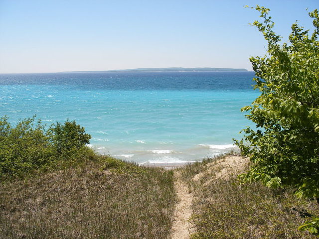 North Manitou Island: southern end of the island looking south