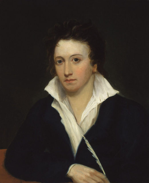 Portrait of Shelley, by Alfred Clint (1819)