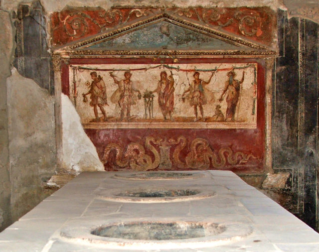 A thermopolium in Pompeii Photo Credit