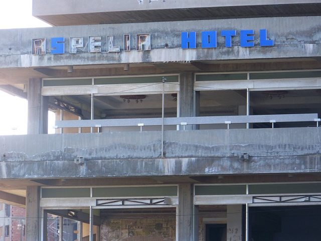 Crumbling hotel facade in the Varosha district Photo Credit