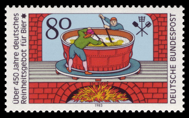 Stamp celebrating the history of the Reinheitsgebot