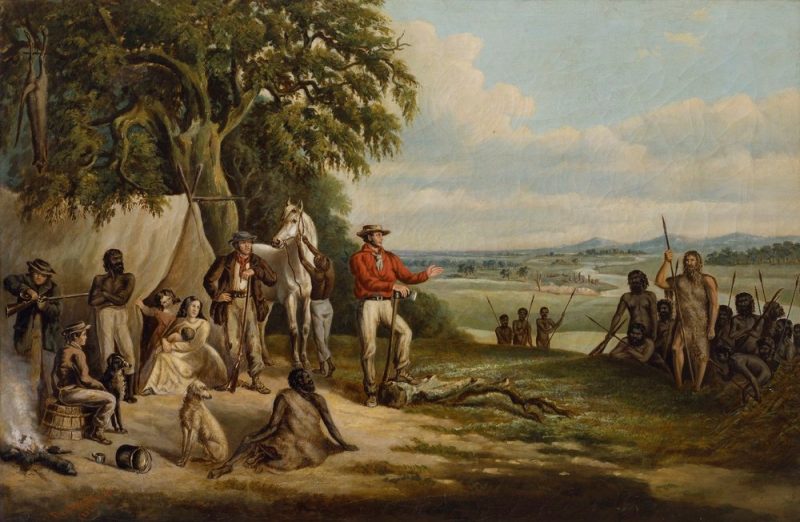 Frederick William Woodhouse, The first settlers discover Buckley, 1861, State Library of Victoria