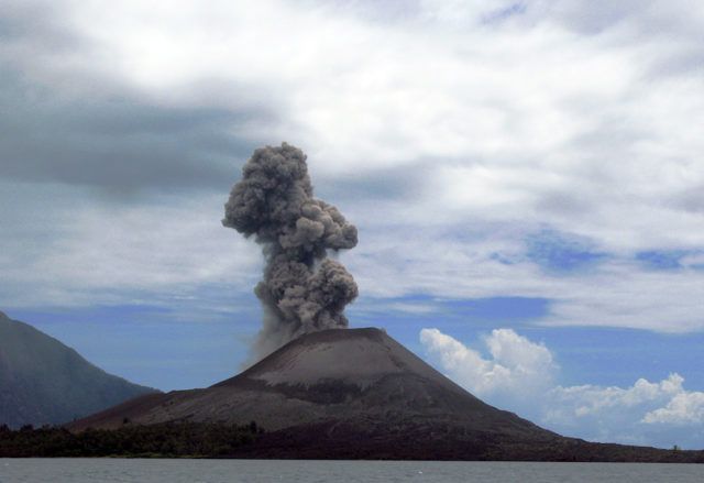 Volcanic activity at Anak Krakatau, 2008. Photo Credit