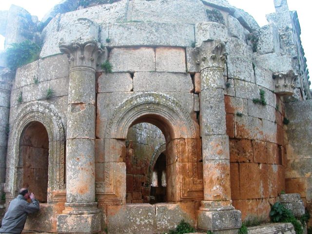 It is strikingly similar in architectural style and craftsmanship to the large pre-Islamic Syrian churches. Photo Credit