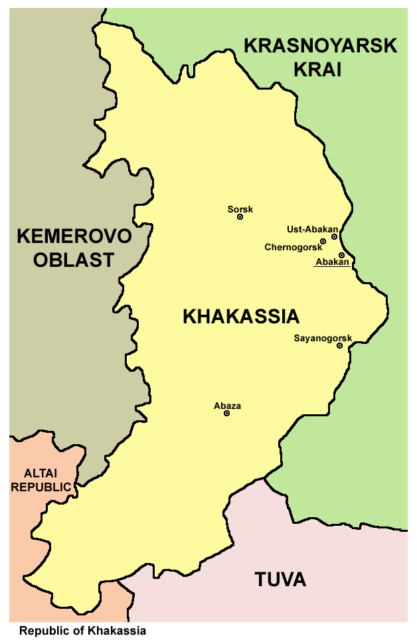 Map of the Republic of Khakassia Photo Credit