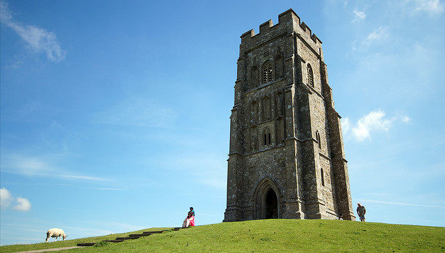 The Tor is topped by the tower of a ruined 15th-century church (St Michael's). Photo Credit