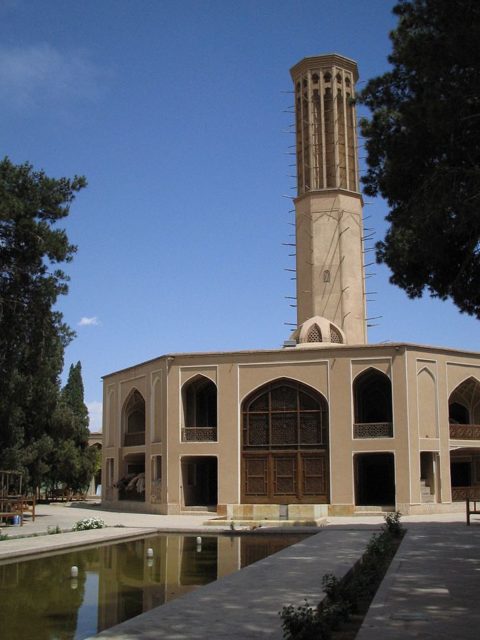 The windcatcher of Dowlatabad in Yazd, Iran—one of the tallest existing windcatchers. Photo Credit
