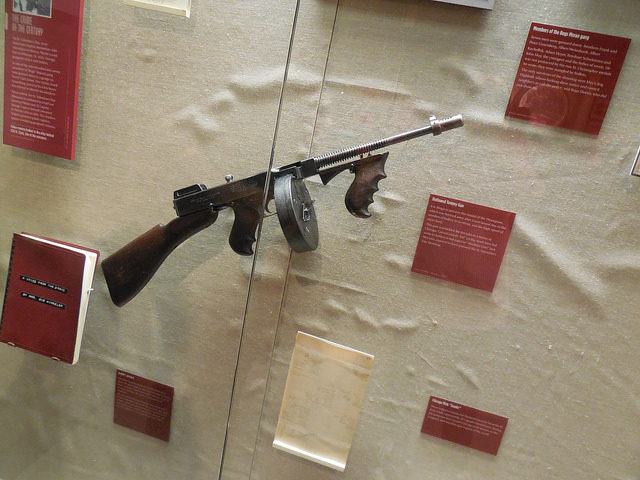 Tommy Machine Gun on Display at The Mob Museum. Photo Credit