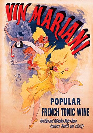 Vin Mariani, Chéret's 1894 poster for the digestif and tonic wine fortified by coca