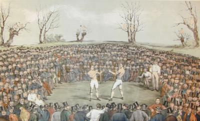 Retired boxer Jem Ward painted this picture of the Sayers–Heenan fight.