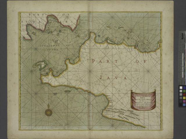Map of the Sunda Strait circa 1702-1707