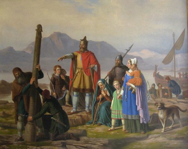 Ingólfr Arnarson (modern Icelandic: Ingólfur Arnarson), the first permanent Scandinavian settler in Iceland