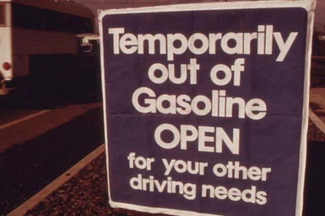 Out of gas sign