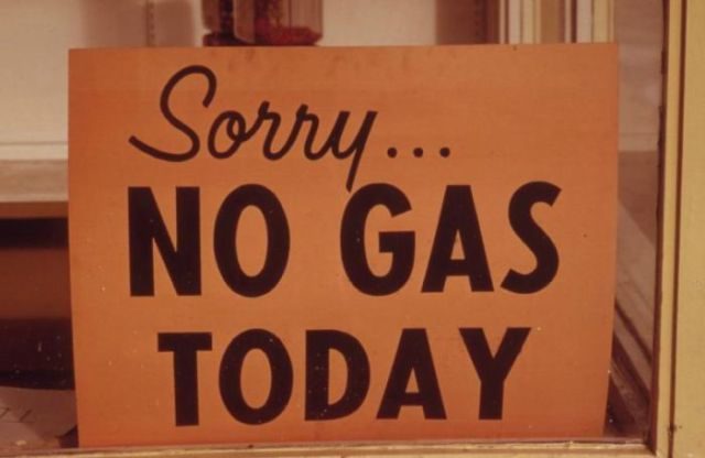 Sorry No Gas Today Sign At An Oregon by Everett