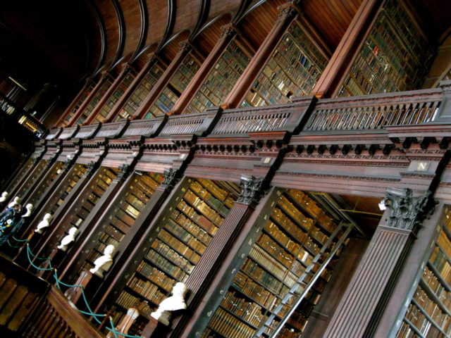 Trinity College Library bookcases Photo Credit