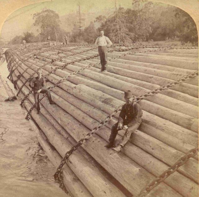 The mighty log rafts of the old new world tough work tough men